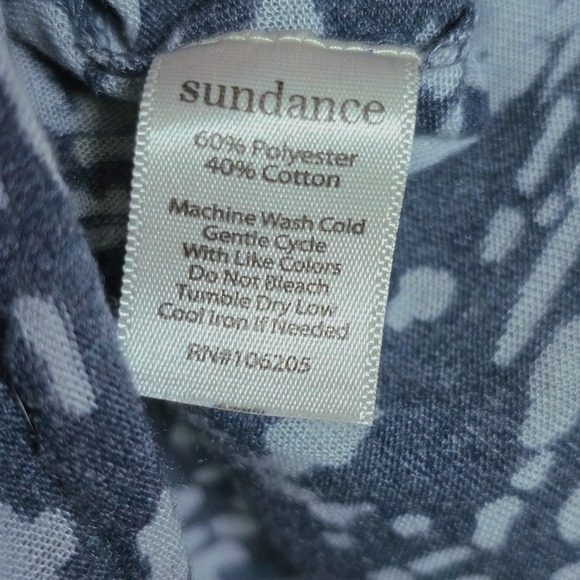 Sundance Burnout Layered Top Whitney Pullover Blue Sz Large Long Sleeve Shirt - Picture 14 of 16